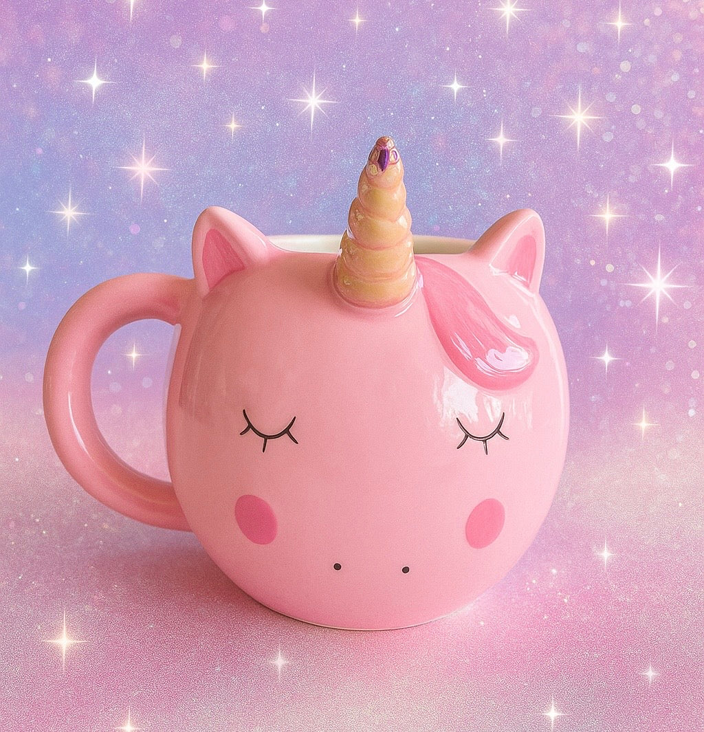 🦄 Taza Unicornio Rosa con Cuerno Dorado ✨ - Image 3