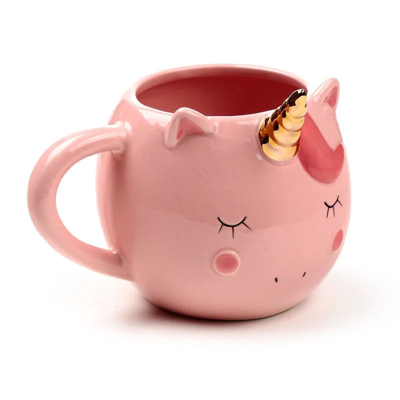 🦄 Taza Unicornio Rosa con Cuerno Dorado ✨ - Image 4